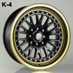 K-4
15"X8.0"
MATT BLACK/BRONZE LIP
